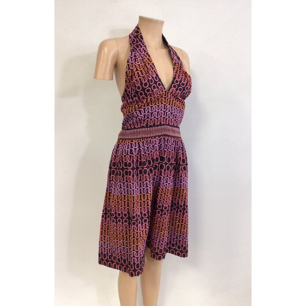 Trina Turk Silk Halter Dress Womens 12